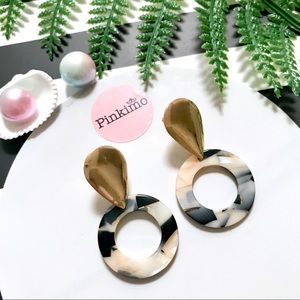 Ring Drop Acrylic Earrings